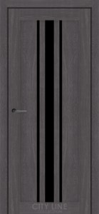 Дуб шато/Чорне скло